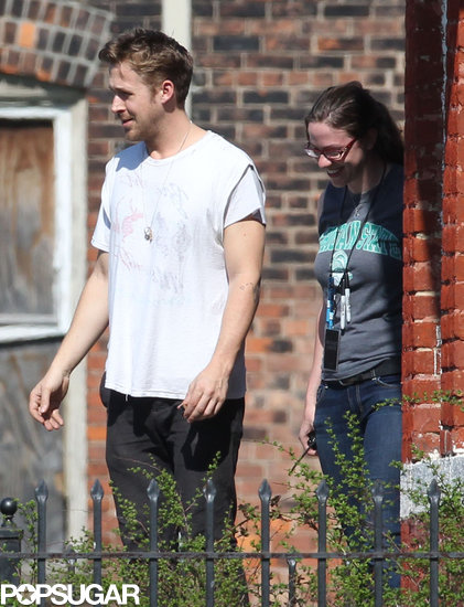 Ryan Gosling wore a white shirt on the Detroit set of How to Catch a Monster.
Ryan Gosling wore a white shirt on the Detroit set of How to Catch a Monster.