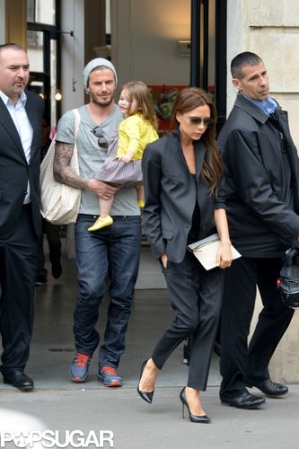 David Beckham spent the day with his wife, Victoria Beckham, and daughter, Harper Beckham, in Paris.
David Beckham spent the day with his wife, Victoria Beckham, and daughter, Harper Beckham, in Paris.