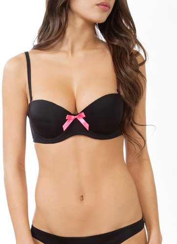 FOREVER 21 Contrast Bow Convertible Bra