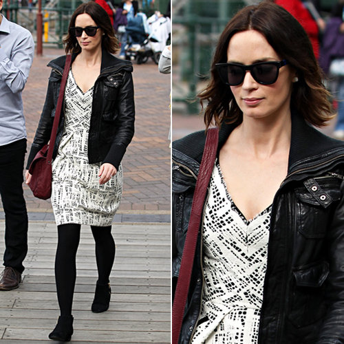 Emily Blunt was spotted sporting her Westward Leaning sunglasses with a printed dress and leather jacket while out and about in Sydney, Australia.
Emily Blunt was spotted sporting her Westward Leaning sunglasses with a printed dress and leather jacket while out and about in Sydney, Australia.