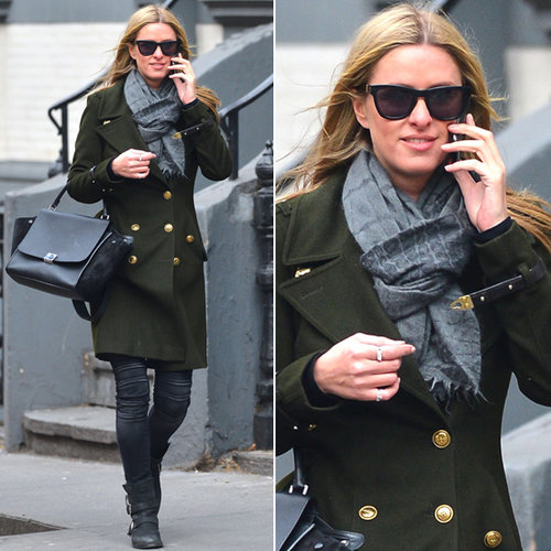 Nicky Hilton braved the crisp NYC weather in an army-green peacoat, moto boots, and these Childen of California ($180) sunglasses by Westward Leaning.
Nicky Hilton braved the crisp NYC weather in an army-green peacoat, moto boots, and these Childen of California ($180) sunglasses by Westward Leaning.