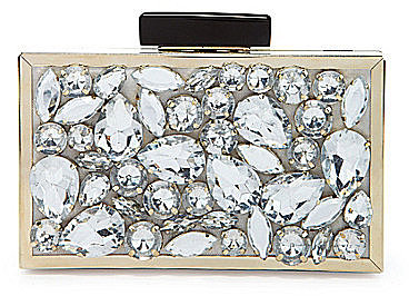 Kate Landry Social Crystal Small Box Frame Clutch