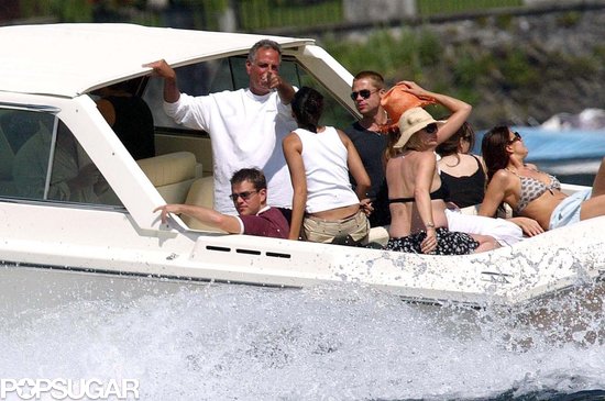 Brad Pitt and Matt Damon were in the middle of the mix when George Clooney invited a group of friend to his Lake Como villa in June 2004.
Brad Pitt and Matt Damon were in the middle of the mix when George Clooney invited a group of friend to his Lake Como villa in June 2004.