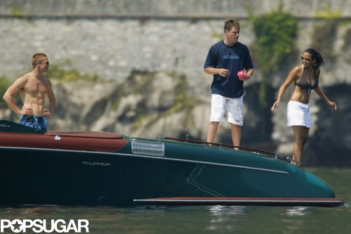 Brad Pitt flashed his abs while boating with Matt Damon and Luciana Barroso on Lake Como in June 2004.
Brad Pitt flashed his abs while boating with Matt Damon and Luciana Barroso on Lake Como in June 2004.