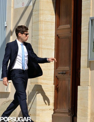 James Righton made his way into the church on Saturday in Mazan, France.
James Righton made his way into the church on Saturday in Mazan, France.