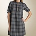 Juicy Couture Plaid Flannel Ruffle Trim Dress