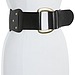 Linea Pelle black wide sectioned waist belt