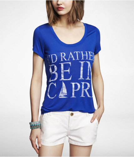 Luxe Dolman Graphic Tee - Rather Be In Capri