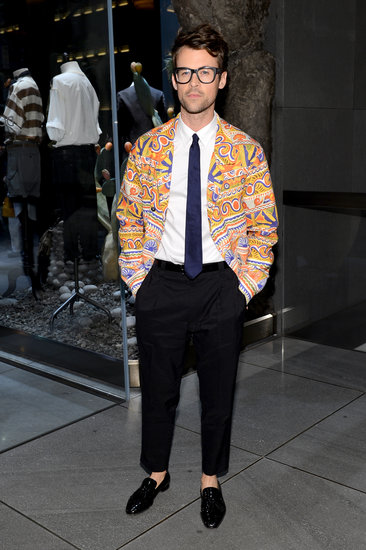 Brad Goreski's look proved dapper as usual. He styled himself in a colorfully printed blazer and loafers at the Dolce & Gabbana Fifth Avenue flagship opening.
Brad Goreski's look proved dapper as usual. He styled himself in a colorfully printed blazer and loafers at the Dolce & Gabbana Fifth Avenue flagship opening.