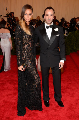 Joan Smalls showed off her sexy black sheer Tom Ford gown alongside the tuxedo-clad designer.
Joan Smalls showed off her sexy black sheer Tom Ford gown alongside the tuxedo-clad designer.