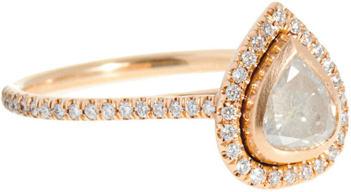 Zoe Pear Shape Pave Ring