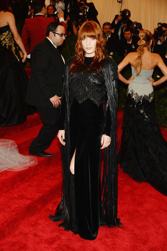 Florence Welch covered up in a Givenchy Couture by Riccardo Tisci gown from the house's Fall 2012 collection.
Florence Welch covered up in a Givenchy Couture by Riccardo Tisci gown from the house's Fall 2012 collection.