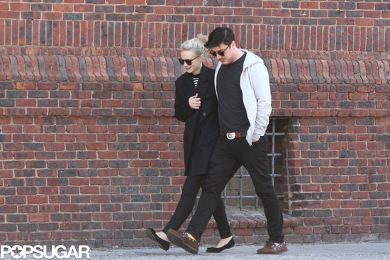 Carey Mulligan and Marcus Mumford kept close.
Carey Mulligan and Marcus Mumford kept close.