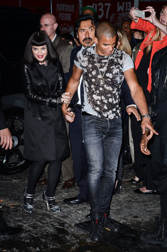 Brahim Zaibat led Madonna into the afterparty.
Brahim Zaibat led Madonna into the afterparty.