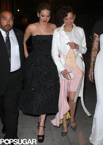 Jennifer Lawrence and Marion Cotillard were arm and arm as they made their way to the Met Gala afterparty.
Jennifer Lawrence and Marion Cotillard were arm and arm as they made their way to the Met Gala afterparty.
