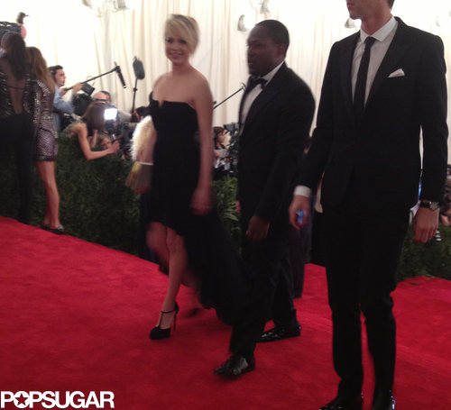 Michelle Williams said a heartfelt thank you to the gentleman who walked her down the carpet.
Michelle Williams said a heartfelt thank you to the gentleman who walked her down the carpet.
