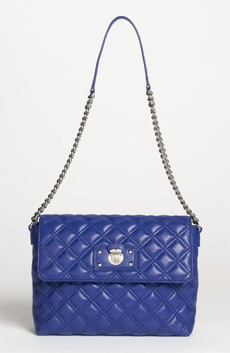 Quilted styles are an easy accessory add to make an outfit look a little more sophisticated. The royal blue of this Marc Jacobs chain-strap find ($675) is a sure way to mark it as your own, rather than something inherited from a great aunt.
Quilted styles are an easy accessory add to make an outfit look a little more sophisticated. The royal blue of this Marc Jacobs chain-strap find ($675) is a sure way to mark it as your own, rather than something inherited from a great aunt.