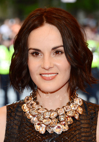 Michelle Dockery wowed with a jeweled neckline.
Michelle Dockery wowed with a jeweled neckline.