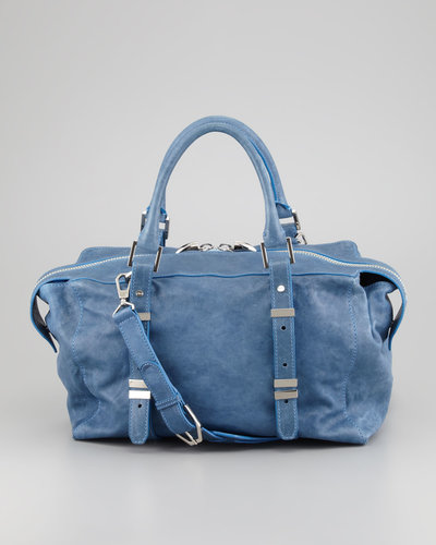 There's something denim-like about Rachel Zoe's washed-out tote ($495) that makes it the perfect match for Summer's laid-back wardrobe. The generous size makes it a good all-day pick, too, with space for work essentials and gym togs for after.
There's something denim-like about Rachel Zoe's washed-out tote ($495) that makes it the perfect match for Summer's laid-back wardrobe. The generous size makes it a good all-day pick, too, with space for work essentials and gym togs for after.
