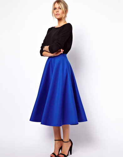 ASOS Full Midi Skirt in Scuba