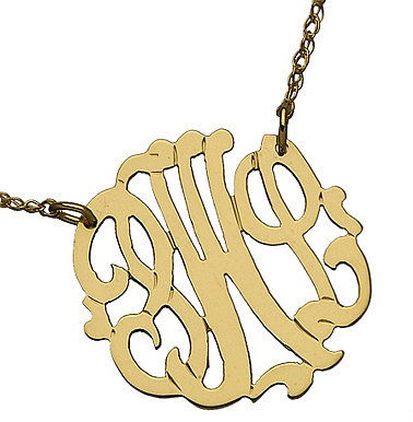 West Avenue Jewelry Small Monogram Necklace