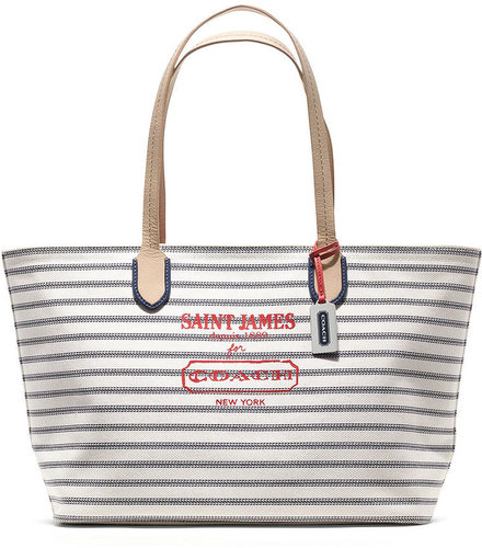 Coach Legacy Weekend Saint James Yarn Dyed Medium Zip Top Tote