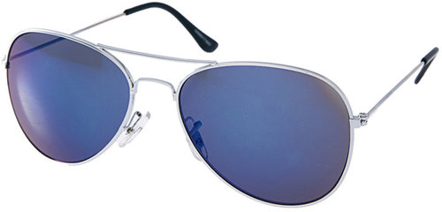 ASOS Silver Revo Lens Aviator