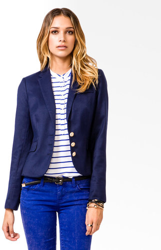 FOREVER 21 Nautical Button Blazer