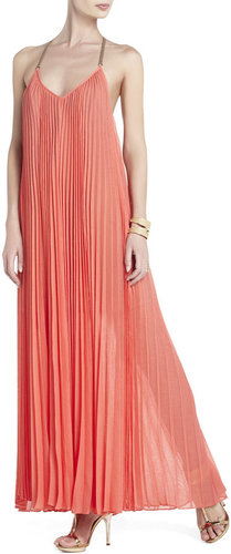Edita Sunburst-Pleat Maxi Dress