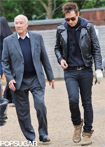 Jamie Hince walked alongside his dad, William Hince.
Jamie Hince walked alongside his dad, William Hince.