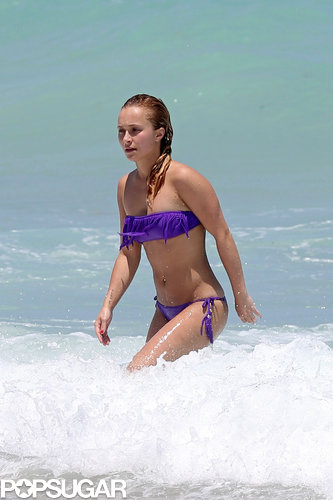 Hayden Panettiere swam in the ocean in Miami.
Hayden Panettiere swam in the ocean in Miami.