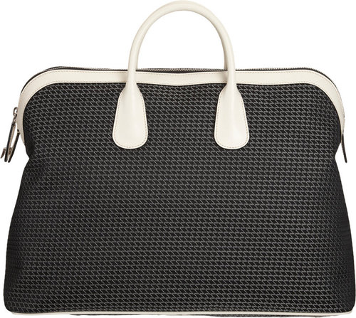 Valextra Logo-Stitched Medium Duffel