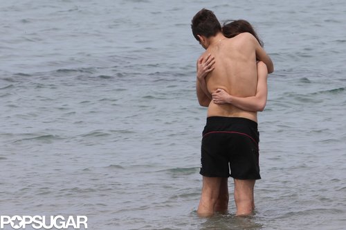 Keira Knightley and James Righton hugged.
Keira Knightley and James Righton hugged.