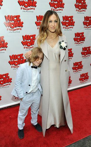 SJP coordinated with her son, James, in muted monochrome ensembles at the Broadway opening of Nice Work If You Can Get It in April 2012.
SJP coordinated with her son, James, in muted monochrome ensembles at the Broadway opening of Nice Work If You Can Get It in April 2012.