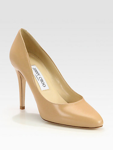Jimmy Choo Vikki Almond Leather Pumps