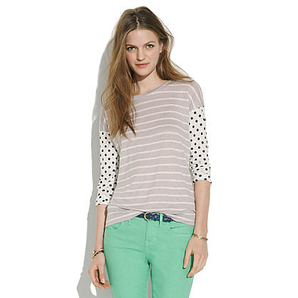 We're addicted to Madewell's soft, broken-in tees, and this Easy Tee in Dots & Stripes ($50) is in the running for best mixed-print tee ever.
We're addicted to Madewell's soft, broken-in tees, and this Easy Tee in Dots & Stripes ($50) is in the running for best mixed-print tee ever.