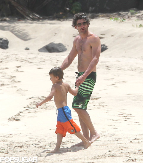 Patrick Dempsey went shirtless on the beach with his son in the Caribbean.
Patrick Dempsey went shirtless on the beach with his son in the Caribbean.