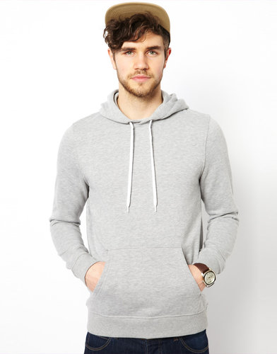 ASOS Hoodie In Heavy Weight Jersey Marl