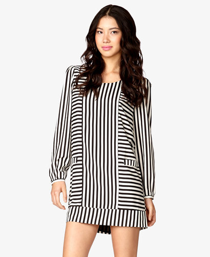 FOREVER 21 Mixed Stripes Shift Dress