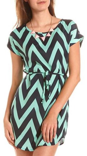 Chevron Stripe Shift Dress