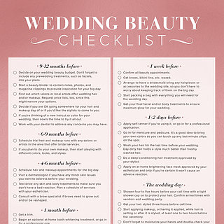 Pre-wedding Beauty Checklist