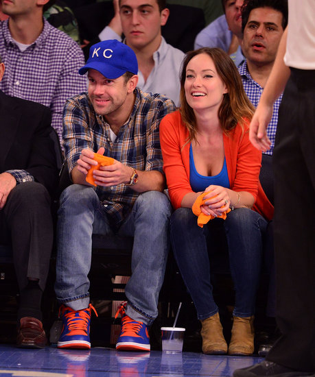 Olivia Wilde showed her pride for the New York Knicks in a blue tank and orange cardigan during the playoff game vs. the Indiana Pacers in May.
Olivia Wilde showed her pride for the New York Knicks in a blue tank and orange cardigan during the playoff game vs. the Indiana Pacers in May.