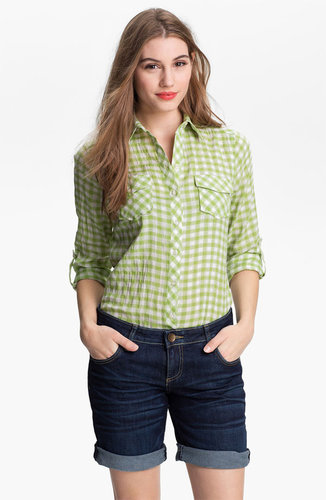Sandra Ingrish Two Pocket Gingham Shirt