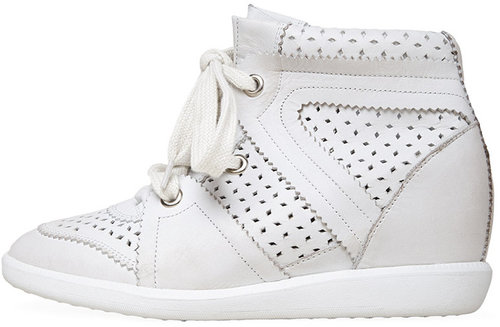 Isabel Marant / Baya Distressed Leather Sneaker