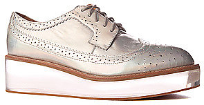 Jeffrey Campbell The Adel Shoe in Silver Hologram and Lucite (Exclusive)