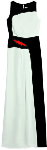 Carolina Herrera Chiffon Ruched Gown
