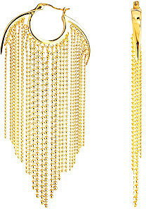 Agrigento Bead Fringe Hoop Earrings