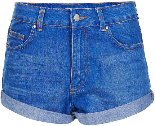 MOTO High Waisted Denim Shorts