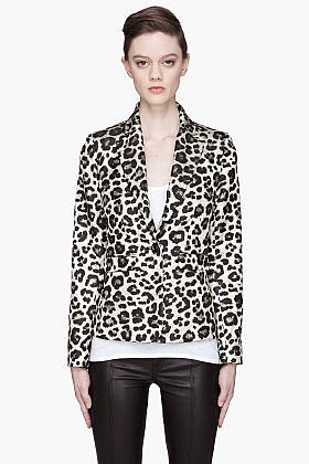 ALICE + OLIVIA Gold leopard print Elyse Blazer
