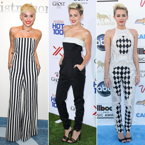 Miley Cyrus Finds Her Signature Style: Black & White & Pants